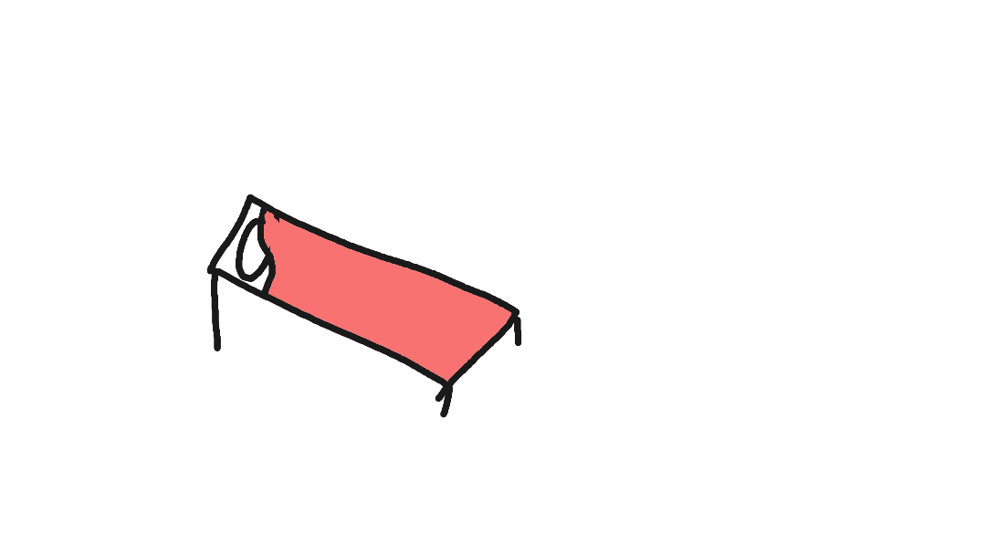 im so tired all the fuckin time have a shitty bed drawing