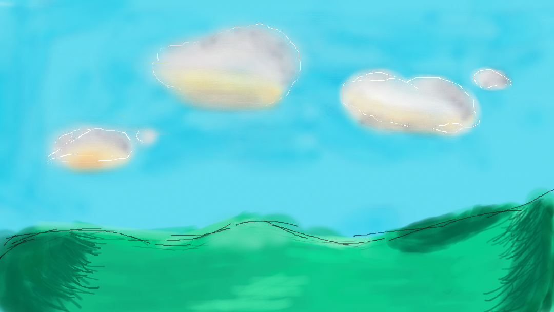 my first time drawing with color (: