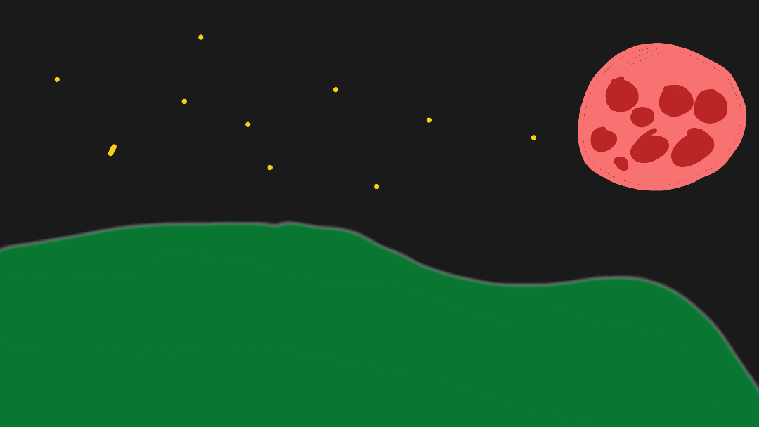 Like a month ago I saw a blood moon