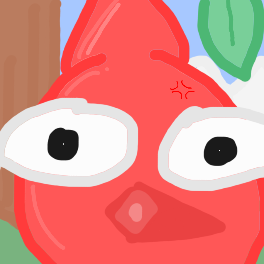 Red pikmin is tired of your labour.