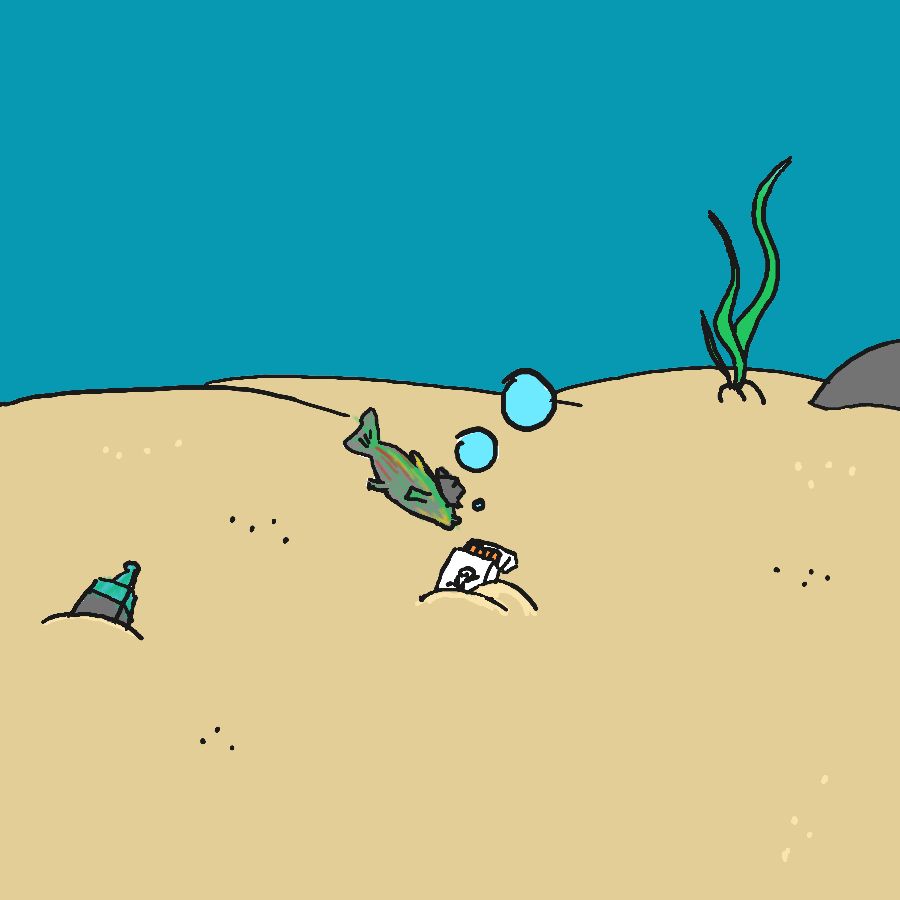 No no no mister fish, dont approach those cancer sticks