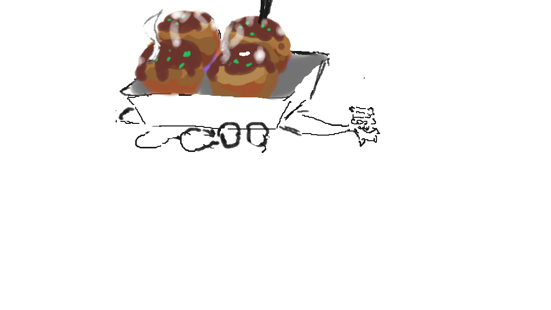 Drawing of "Anime Food" by @dewrie