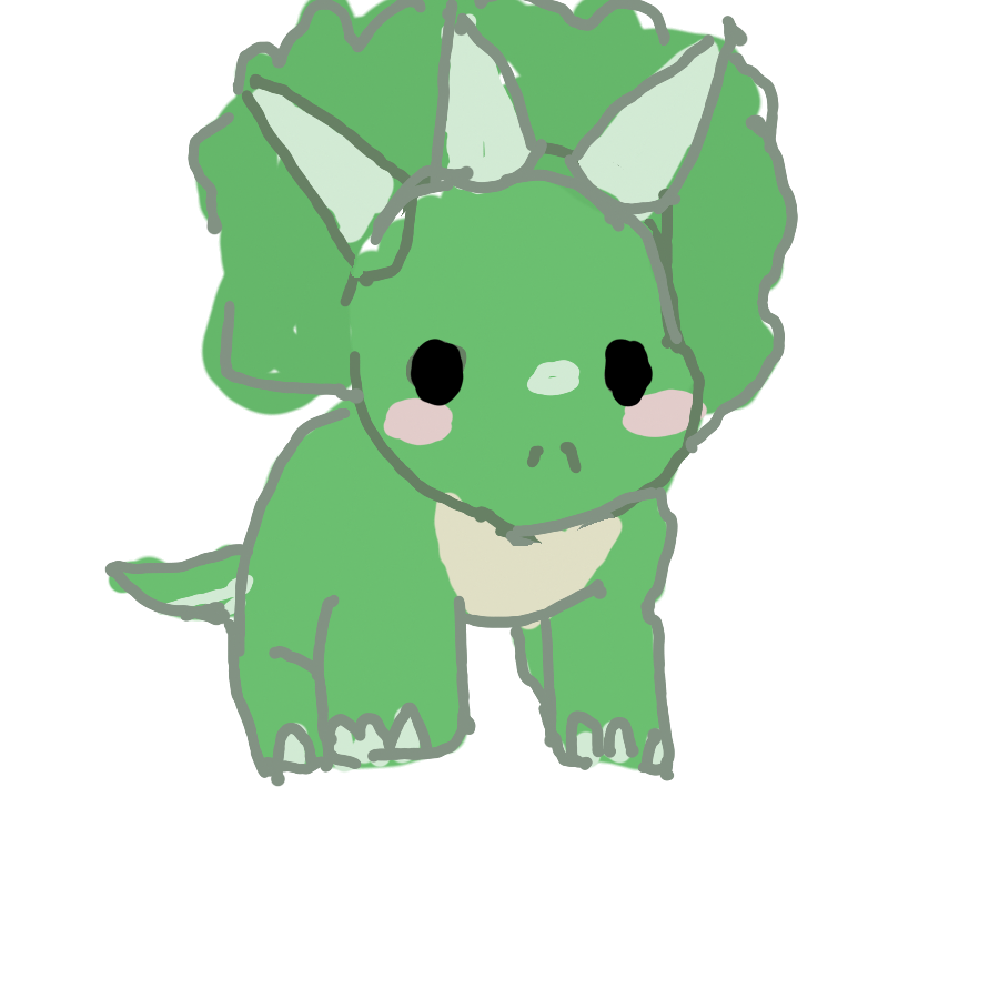 botched up chibi of triceratops