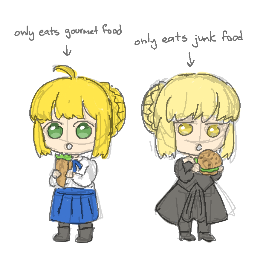 Fate is pretty well known for doing alters of their characters. Too lazy to do clean lineart today.