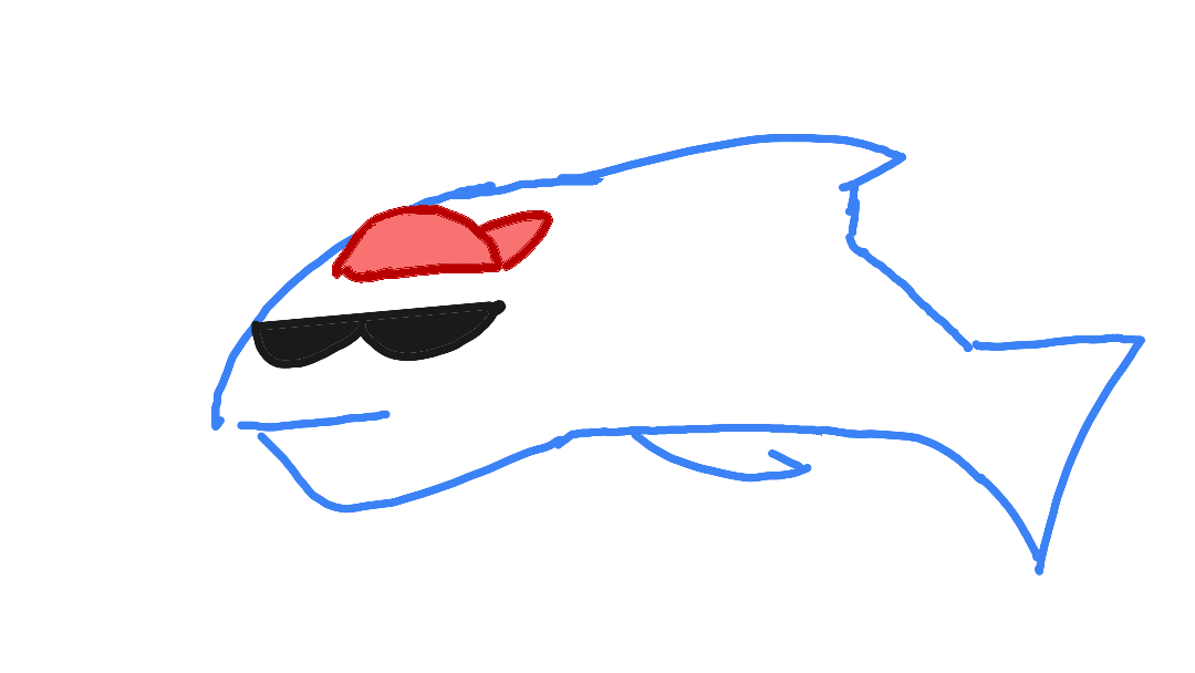 Cool fih with a hat