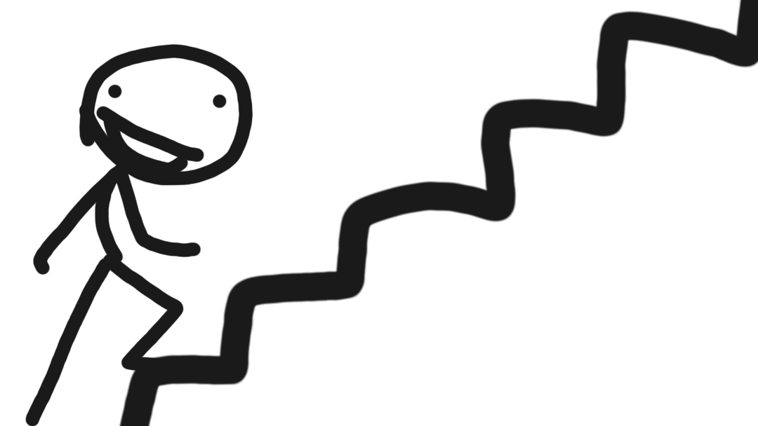 stairs and a stickman, have low expectations