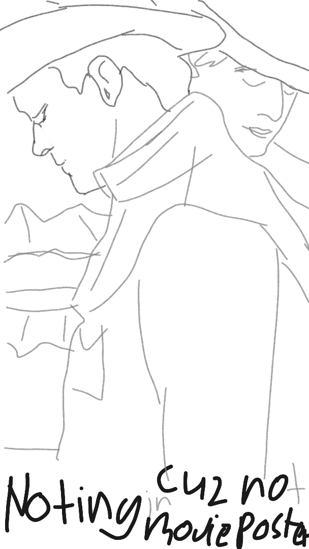 Really quick sketch of brokeback mountain aka the gay cow boy movies